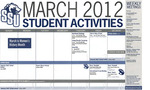 March 2012, Student Activities Calendar by Student Life