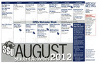 August 2012, Student Activities Calendar by Student Life