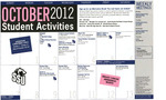 October 2012, Student Activities Calendar by Student Life