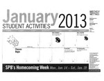 January 2013, Student Activities Calendar by Student Life