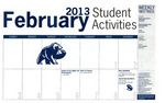 February 2013, Student Activities Calendar by Student Life