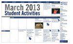 March 2013, Student Activities Calendar by Student Life