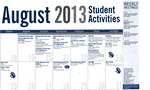 August 2013, Student Activities Calendar by Student Life