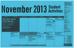 November 2013, Student Activities Calendar by Student Life