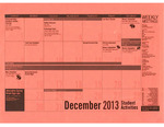 December 2013, Student Activities Calendar by Student Life