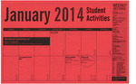 January 2014, Student Activities Calendar by Student Life