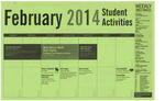 February 2014, Student Activities Calendar by Student Life