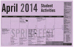 April 2014, Student Activities Calendar by Student Life