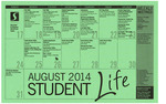 August 2014, Student Life Calendar by Student Life