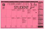 February 2015, Student Life Calendar by Student Life