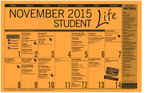 November 2015, Student Life Calendar by Student Life