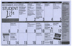 December 2015, Student Life Calendar by Student Life