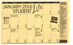 January 2016, Student Life Calendar by Student Life