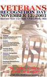 Veteran's Recognition Day. Nov 12th 2003 by Shawnee State University