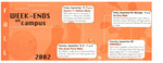 2002, Fall Weekends On Campus Schedule by Student Life