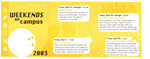 2003, Spring Weekends On Campus Schedule by Student Life